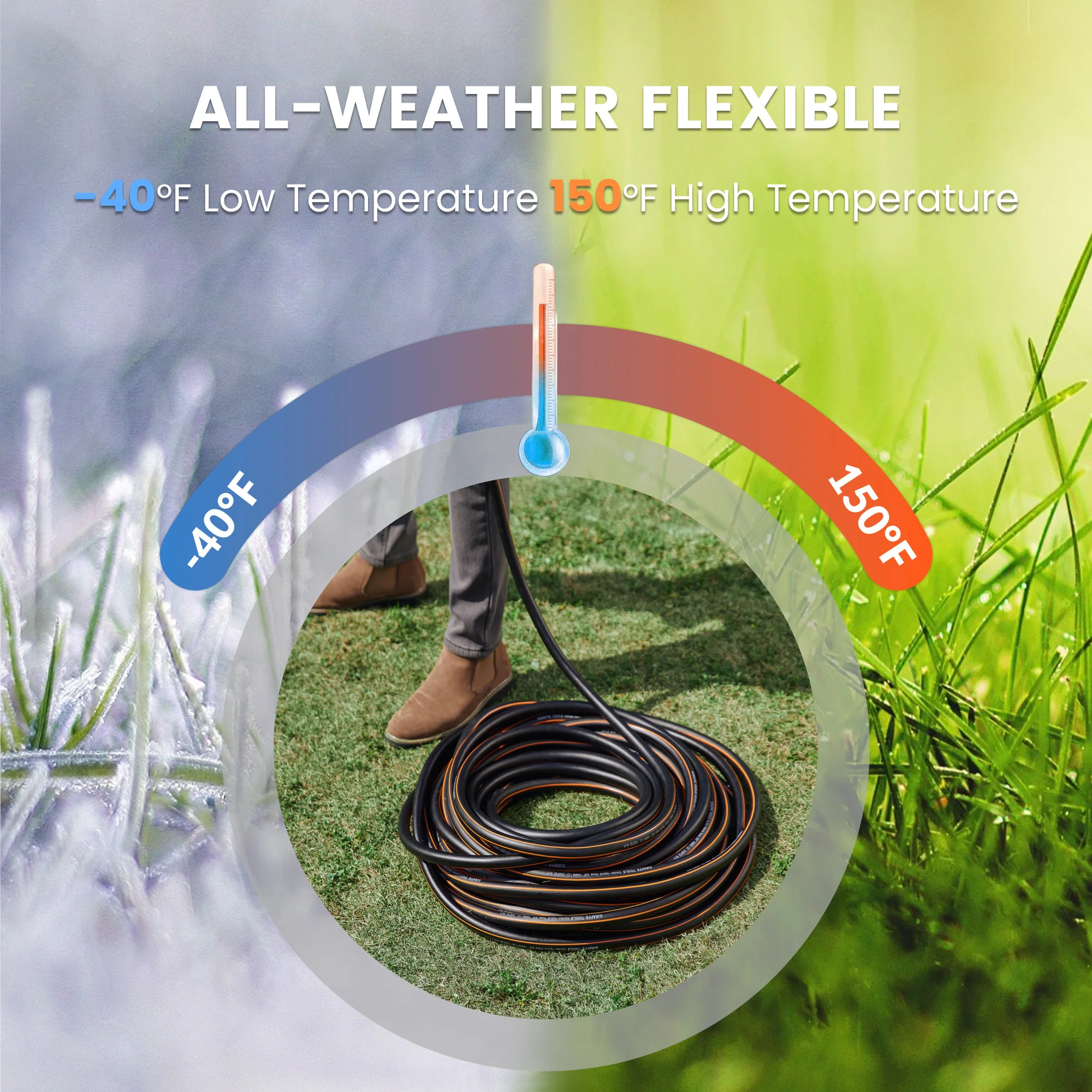 Flexible Garden Hose with Shut off Valve 25ft-100ft - Image 6