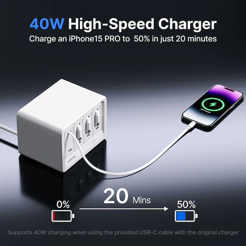 Gitryin Desktop Charging Station 12-in-1 (40W Combo) - Image 6