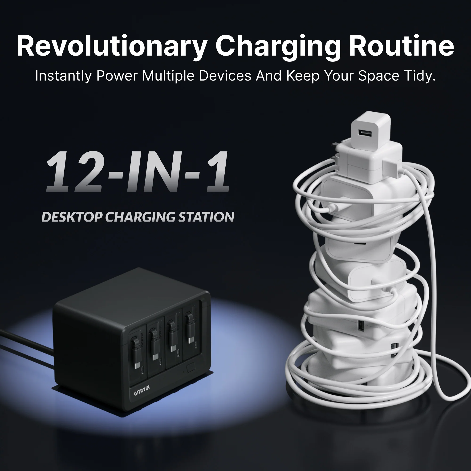 Gitryin Desktop Charging Station 12-in-1 (65W Combo) - Image 17