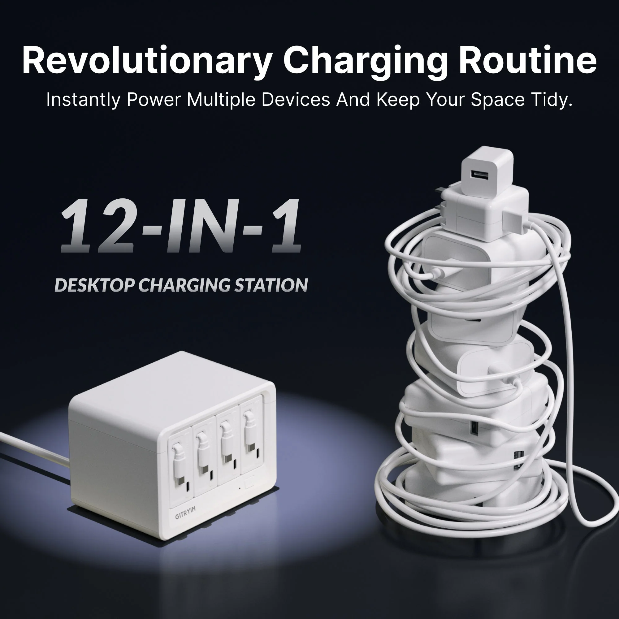 Gitryin Desktop Charging Station 12-in-1 (65W Combo) - Image 3