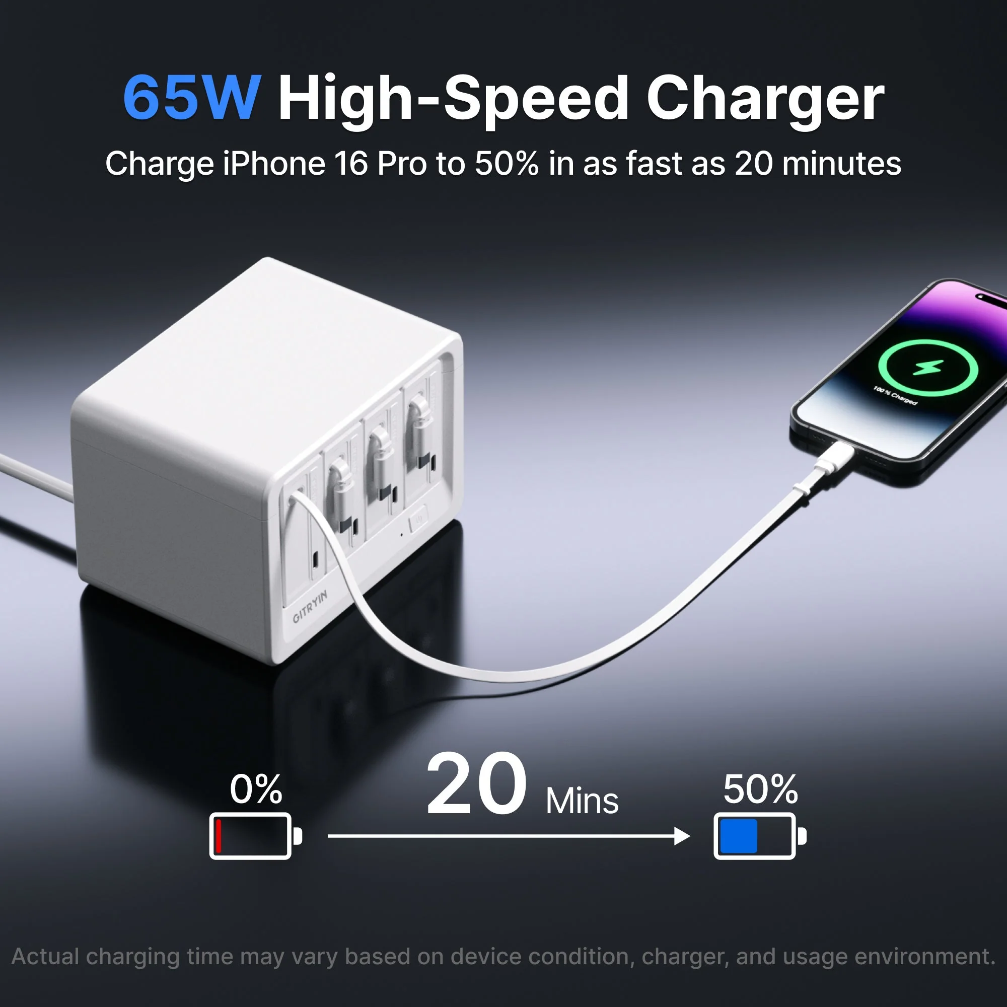 Gitryin Desktop Charging Station 12-in-1 (65W Combo) - Image 6
