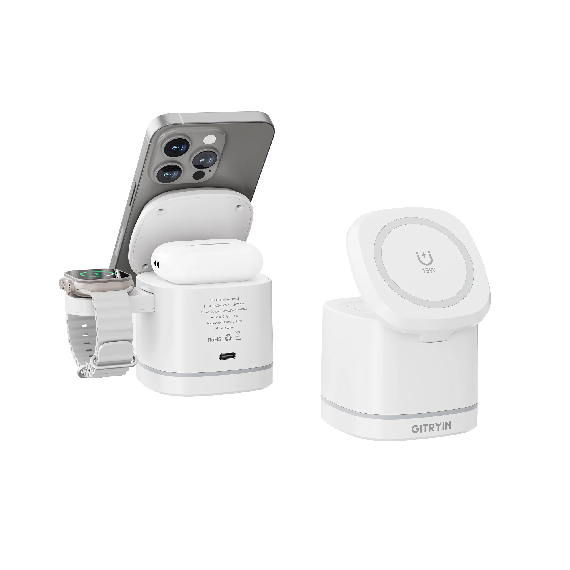 Gitryin Magnetic 3-in-1 Wireless Charging Station for 3C Devices - Image 10