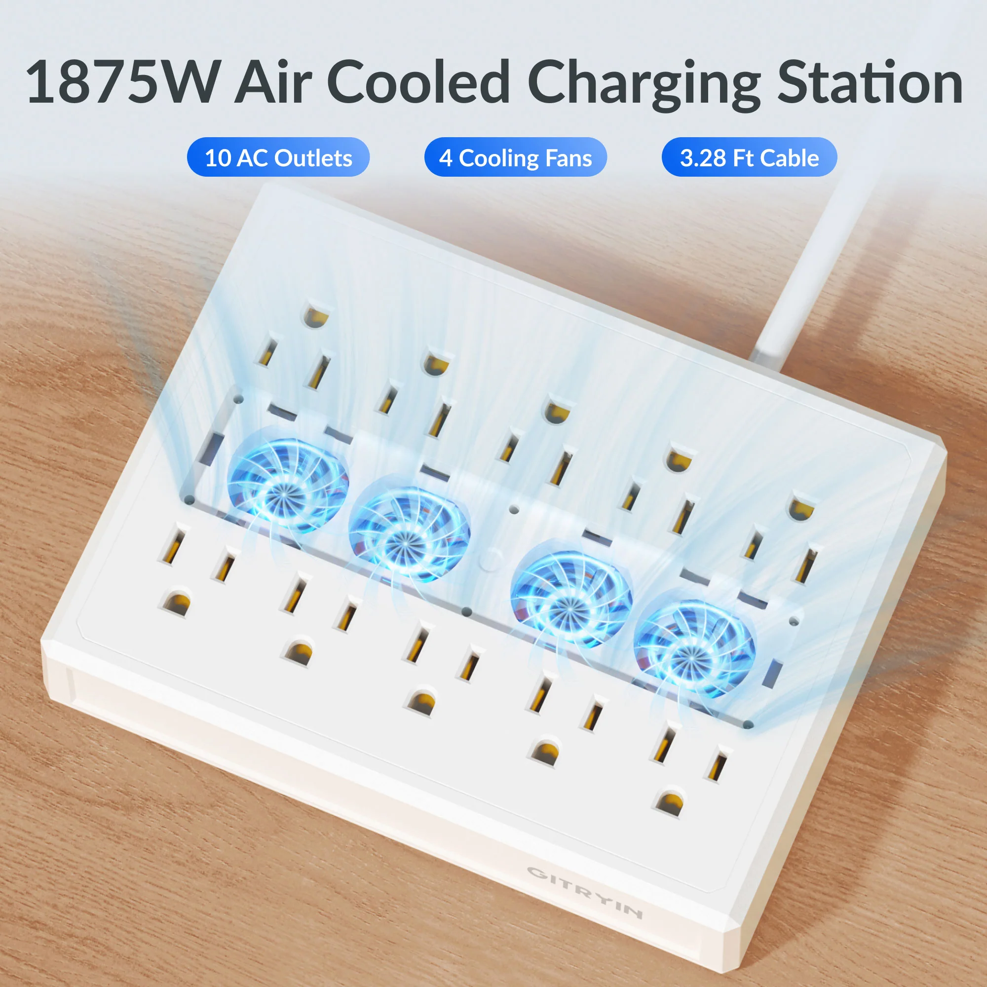 Gitryin Modular Charging Station with Smart Cooling Fan - Image 2