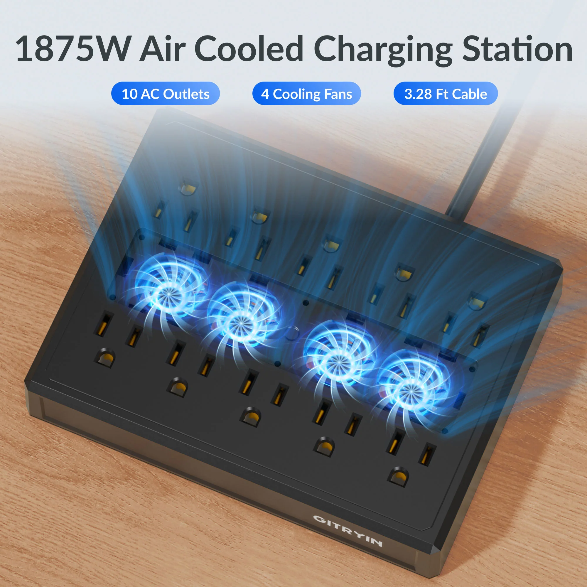 Gitryin Modular Charging Station with Smart Cooling Fan - Image 21