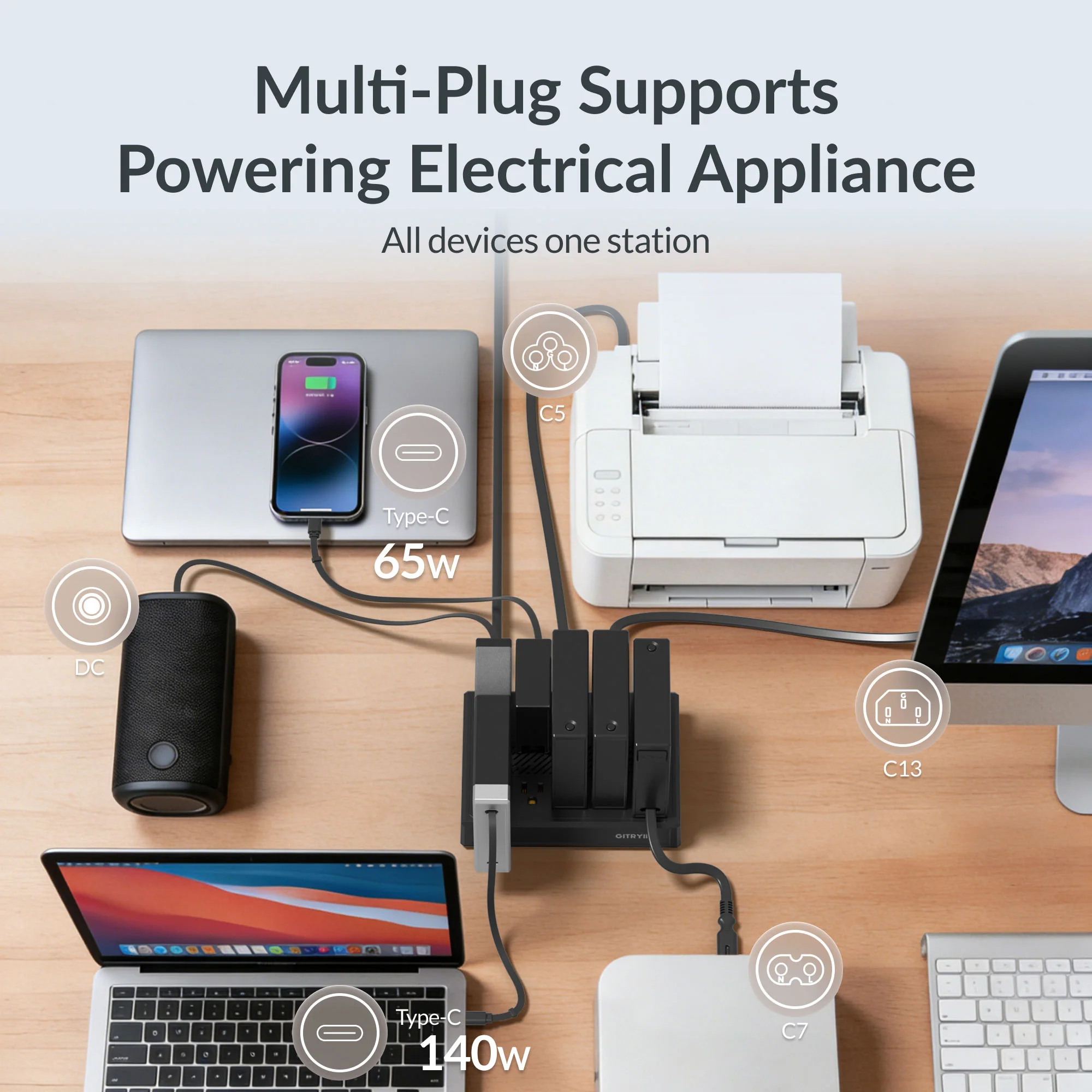 Gitryin Modular Charging Station with Smart Cooling Fan - Image 25