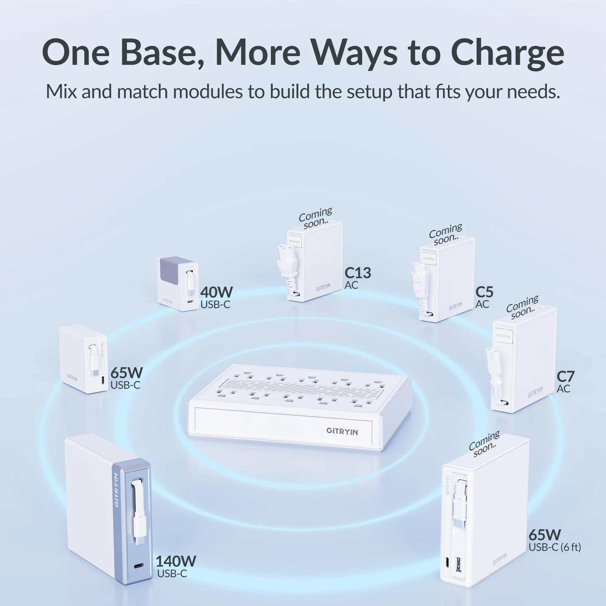 Gitryin Modular Charging Station with Smart Cooling Fan - Image 3