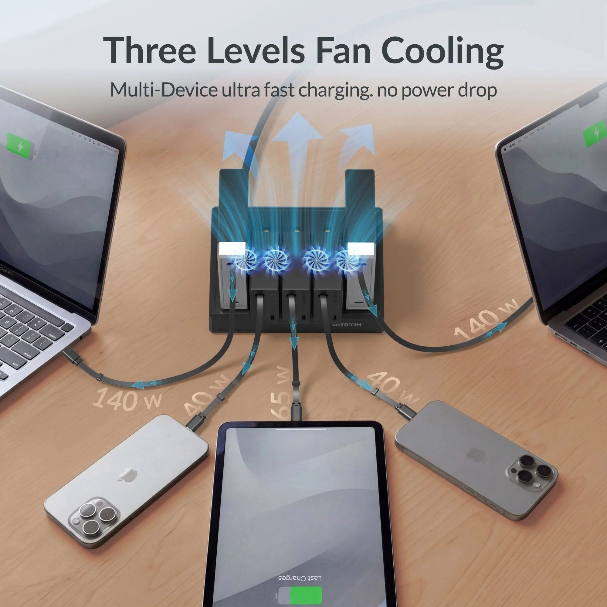 Gitryin Modular Charging Station with Smart Cooling Fan - Image 30