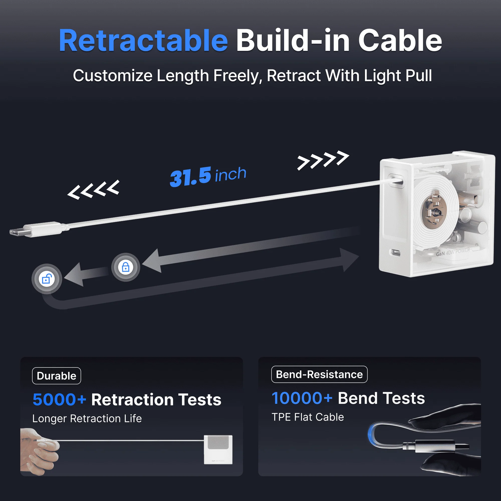 Gitryin Retractable 40W Charger for 3C Devices - Image 3