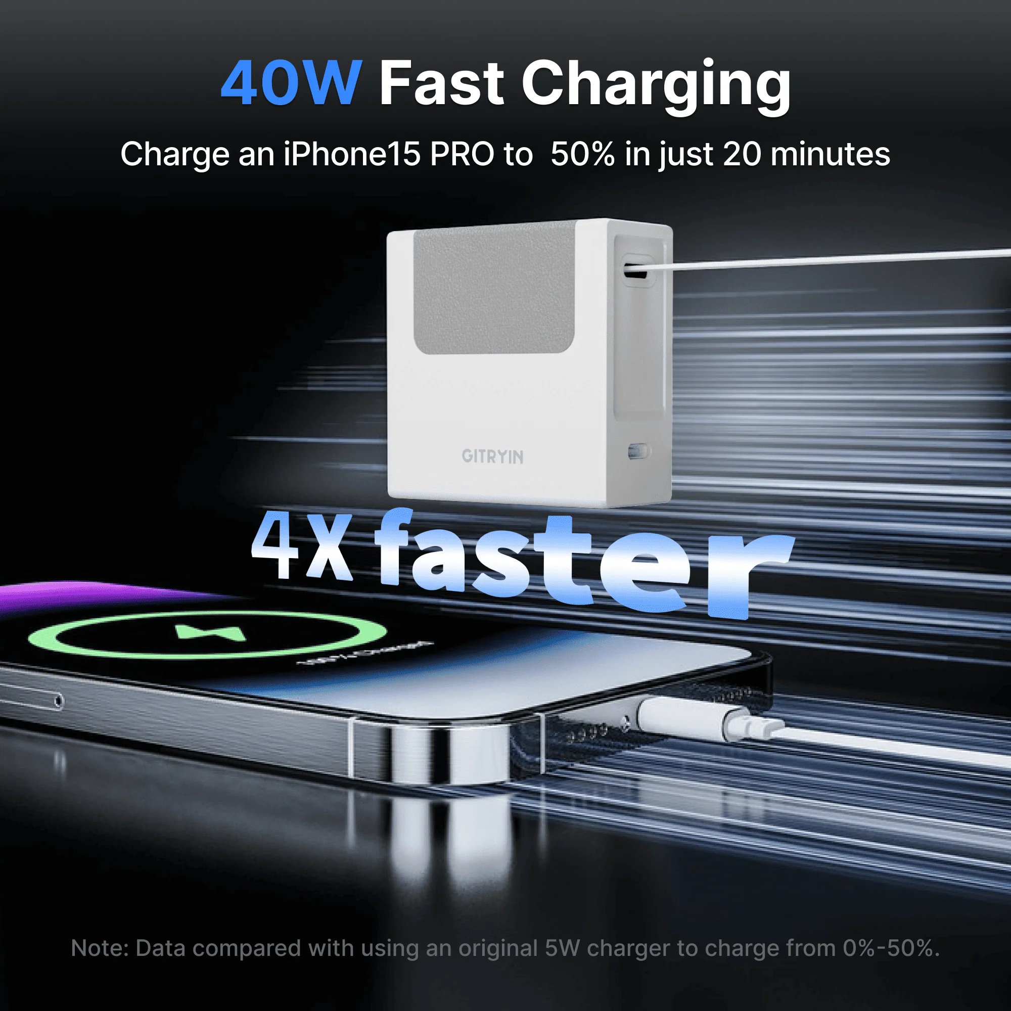 Gitryin Retractable 40W Charger - Lightning Cable - Image 5