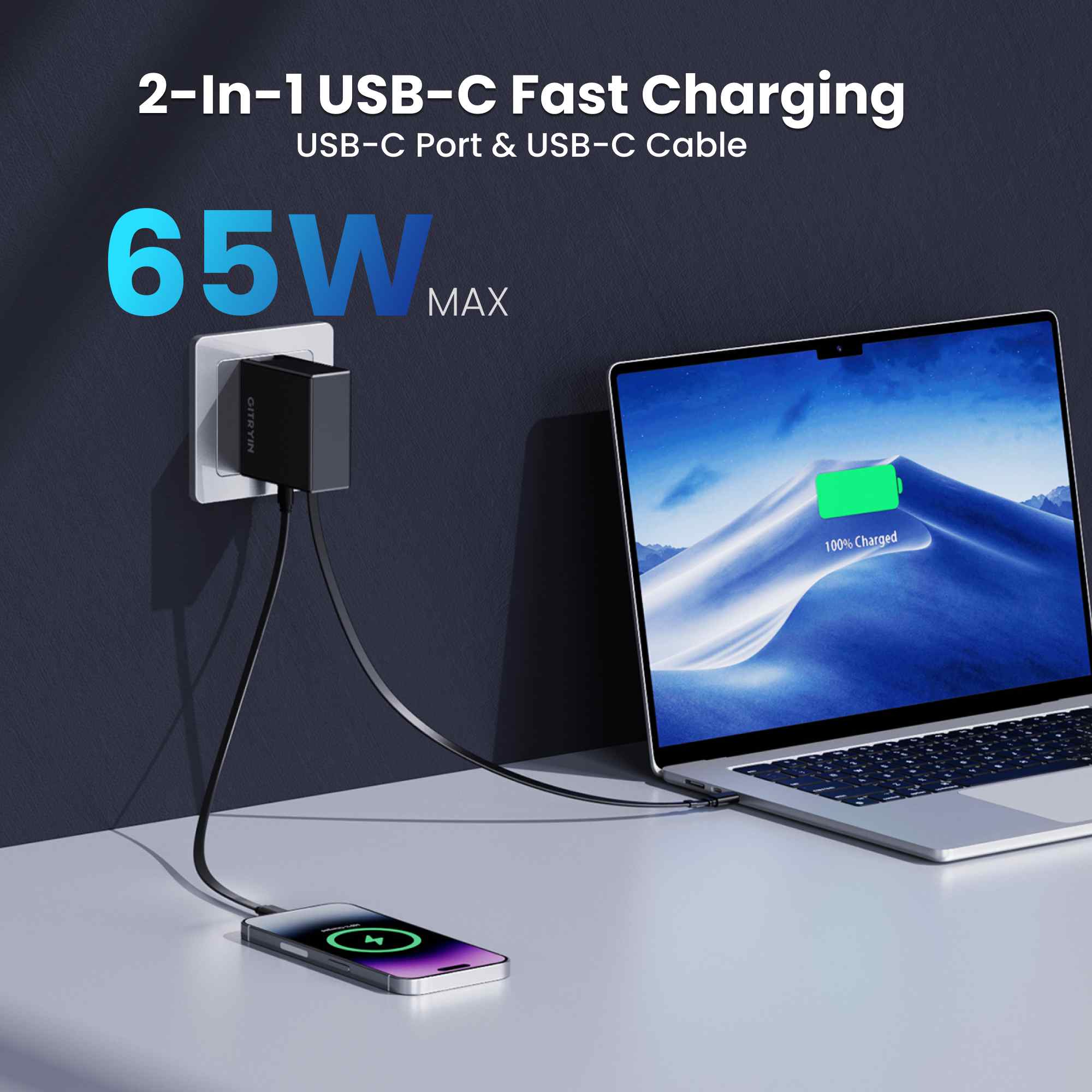 Gitryin Retractable 65W Fast Charger for 3C Devices - Image 14