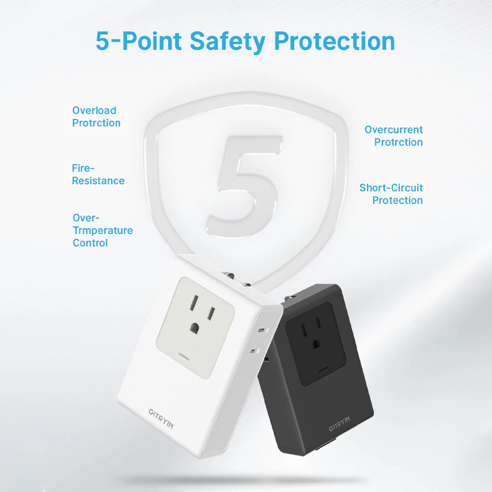 Gitryin Retractable Travel Adapter 5-in-1 - Image 14