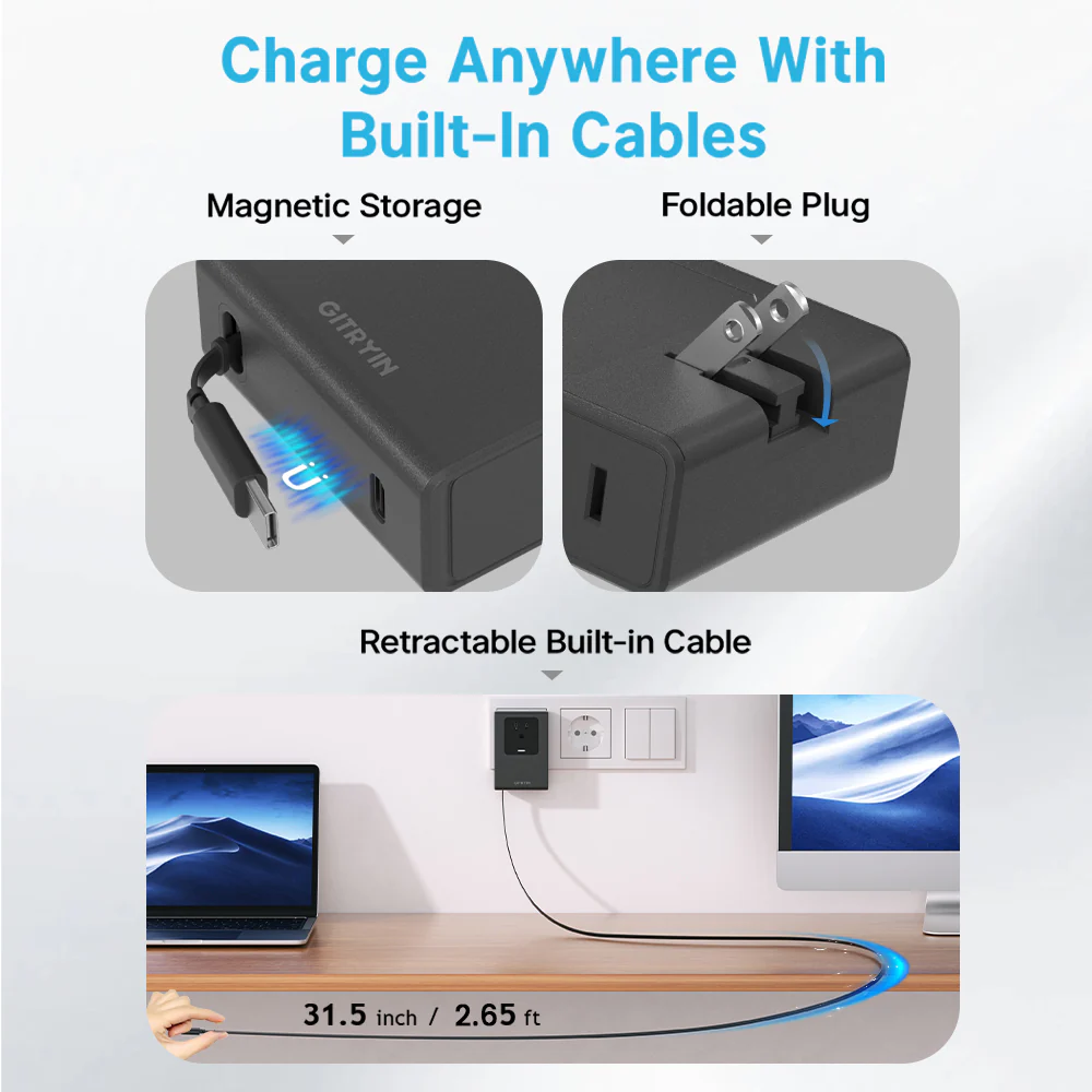 Gitryin Retractable Travel Adapter 5-in-1 - Image 12