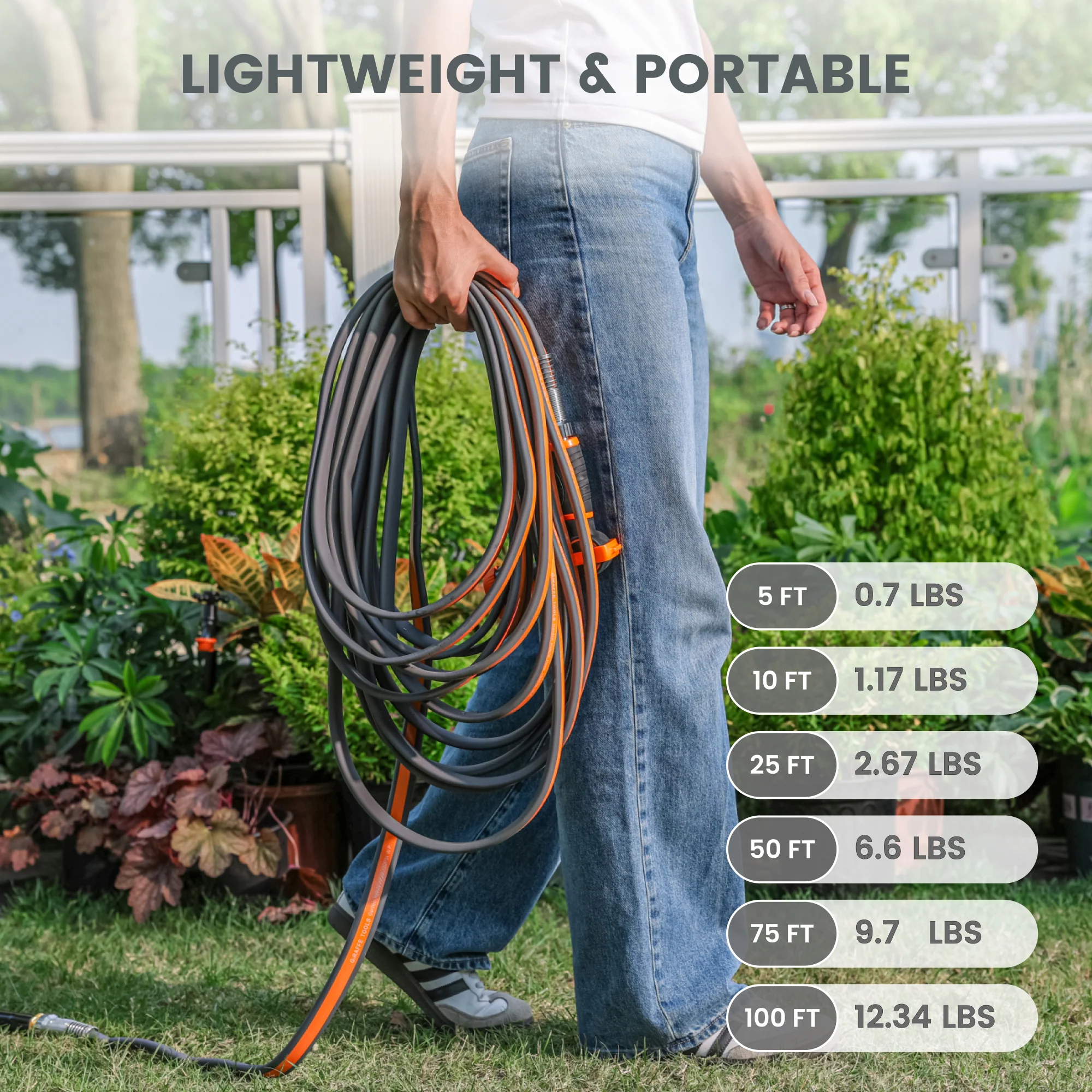 Hybrid Garden Flat Water Hose 5ft-100ft - Image 8