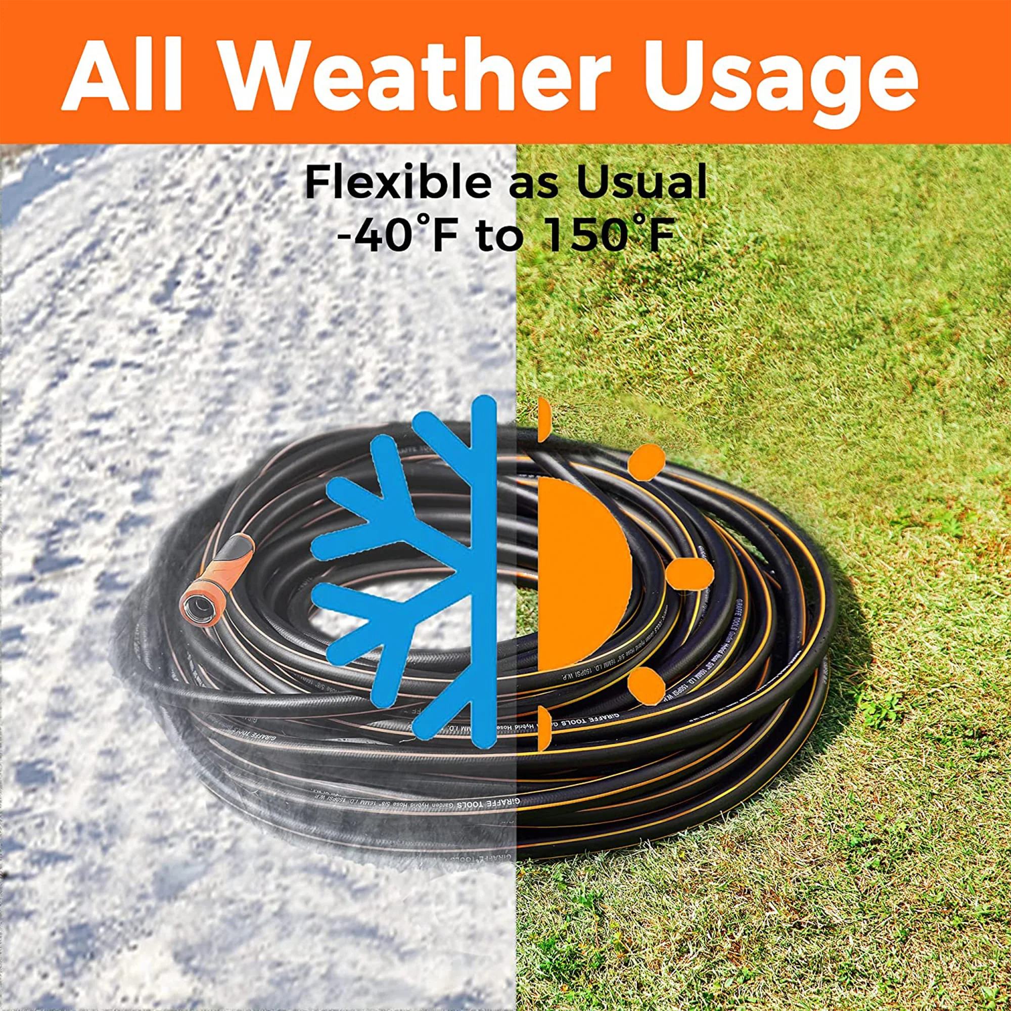 5/8" Hybrid Garden Hose 3ft-100ft - Image 4