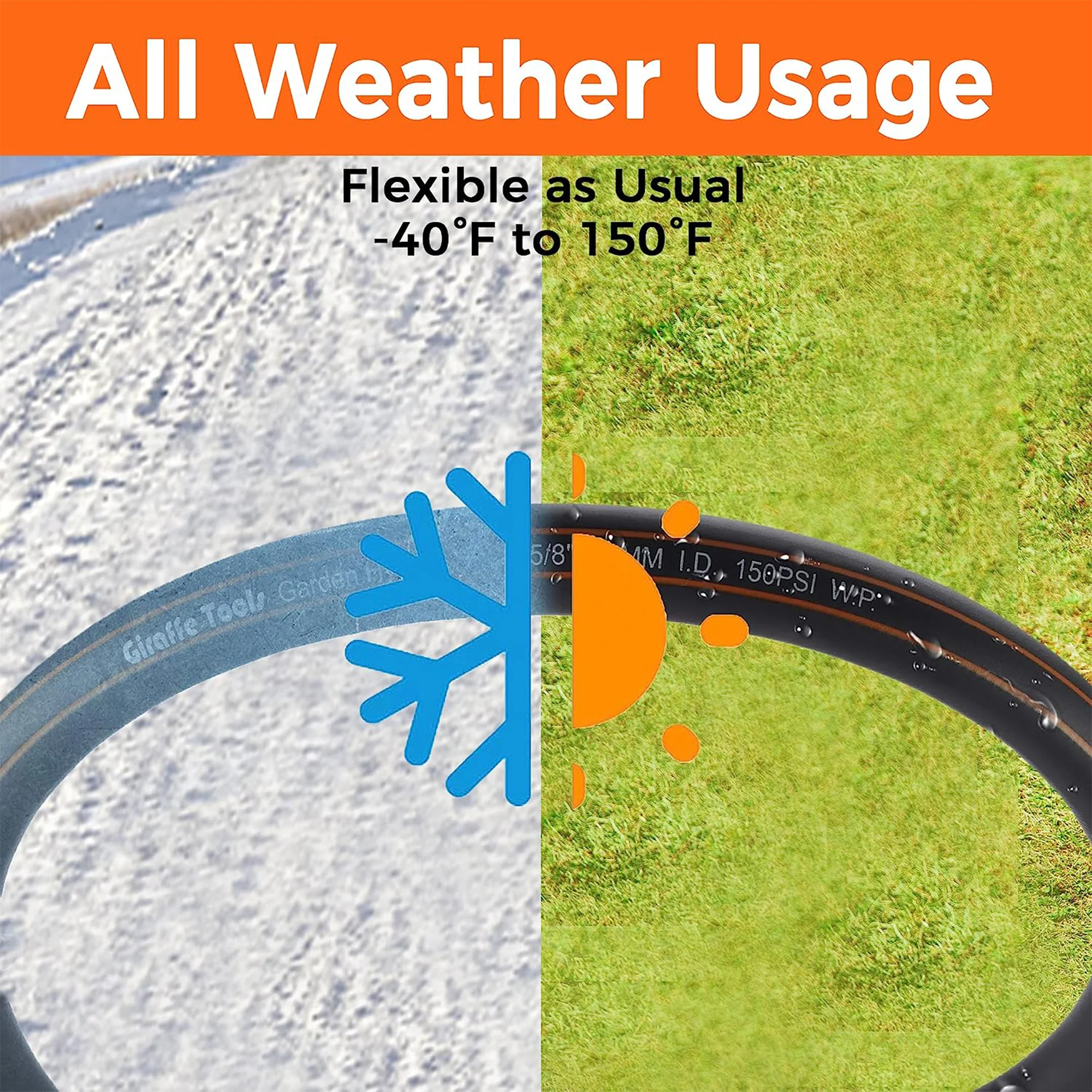 5/8" Hybrid Short Garden Hose 3ft-5ft - Image 3