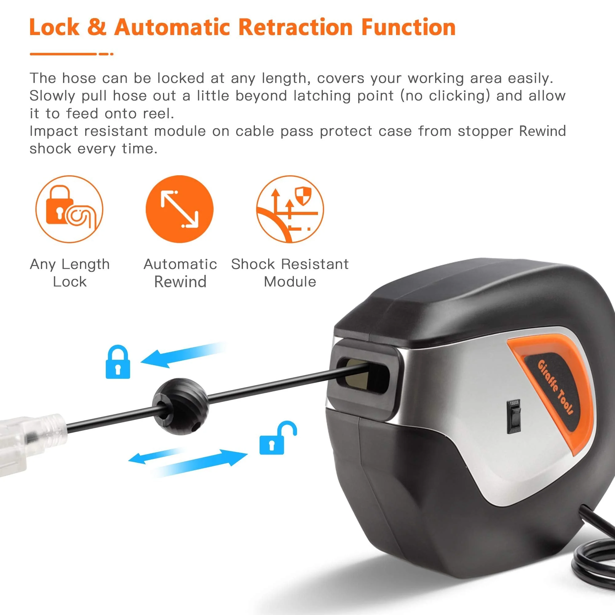 Retractable Extension Cord Reel-12AWG - Image 4