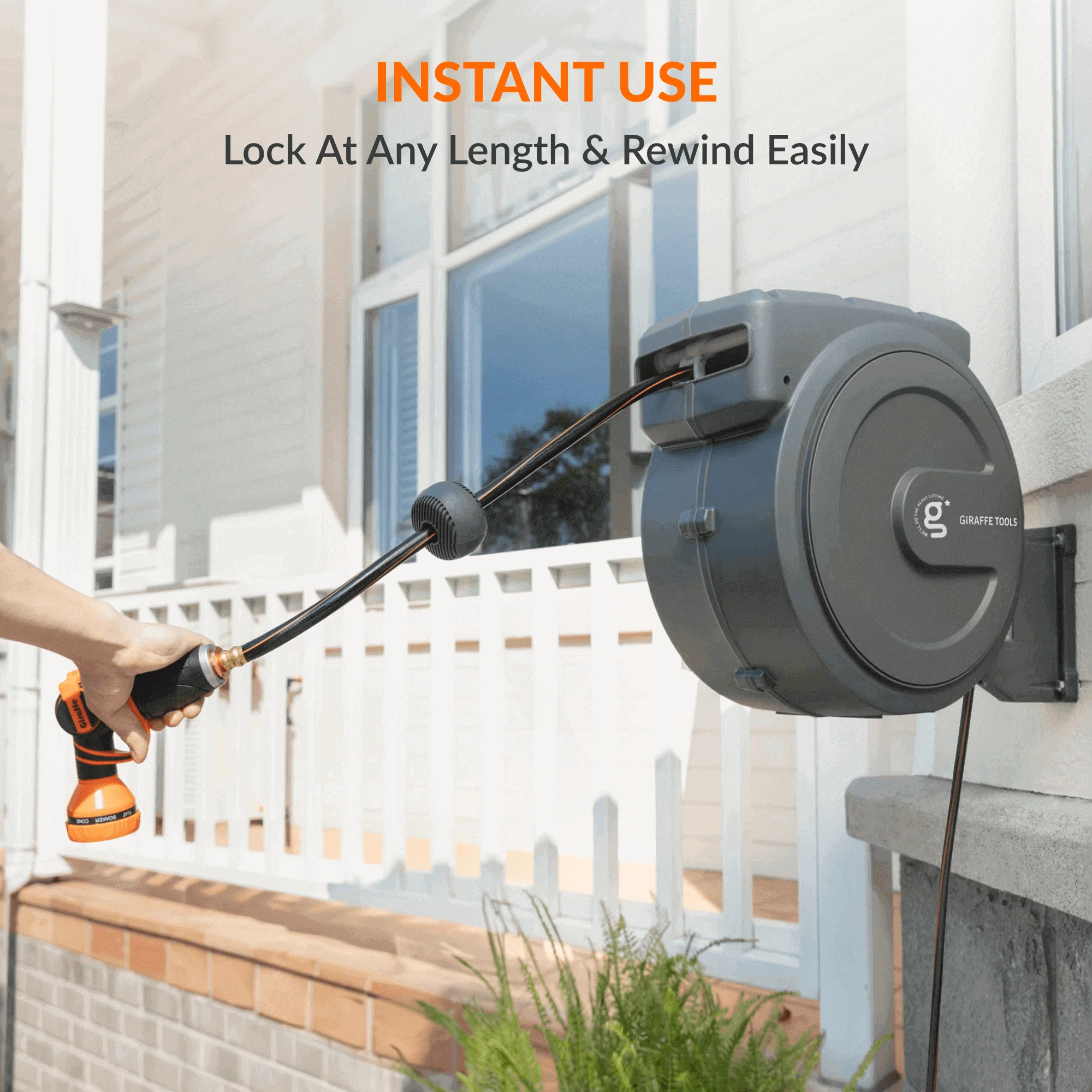 Retractable Garden Hose Reel-1/2in-100ft - Image 4