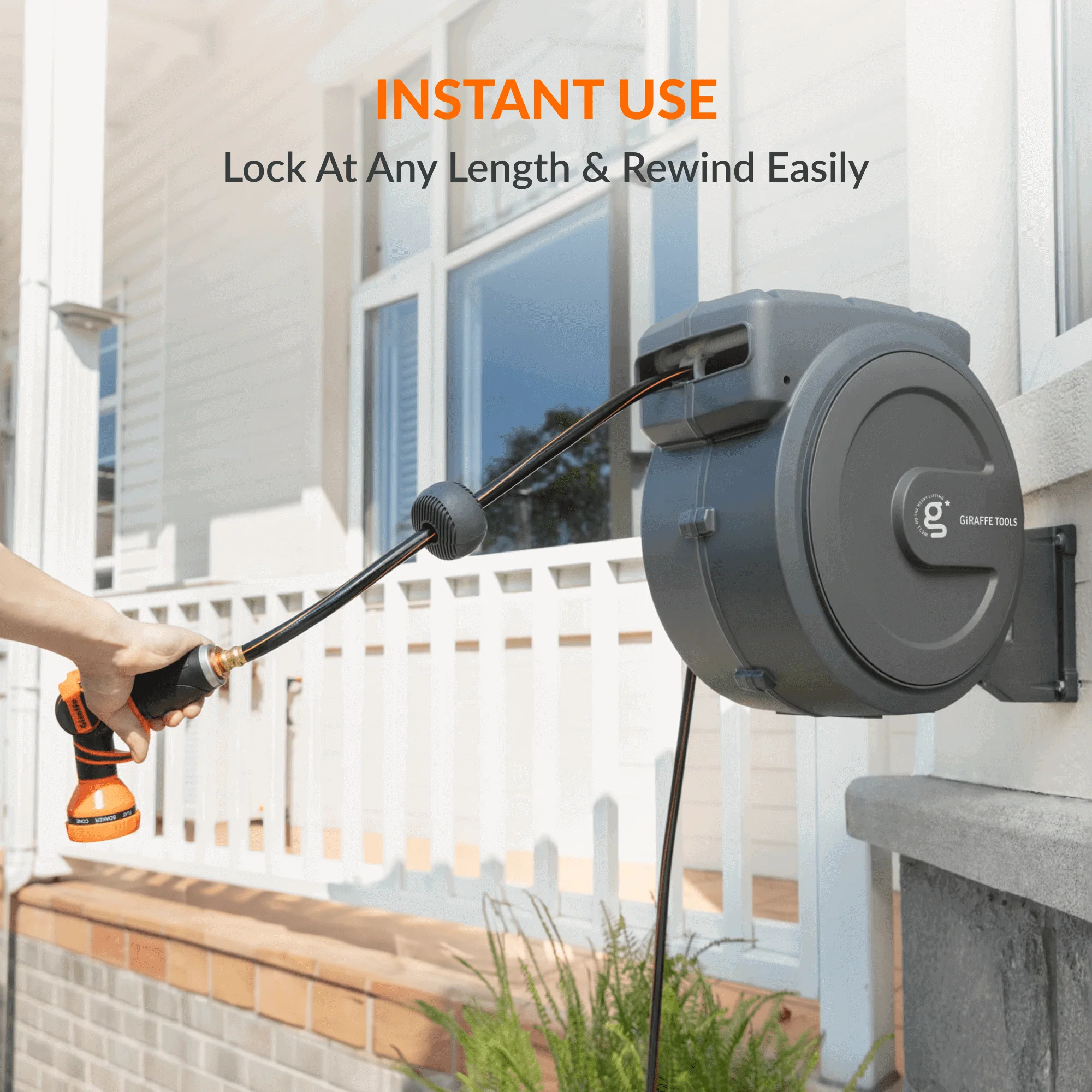 Retractable Garden Hose Reel-1/2in-155ft - Image 6