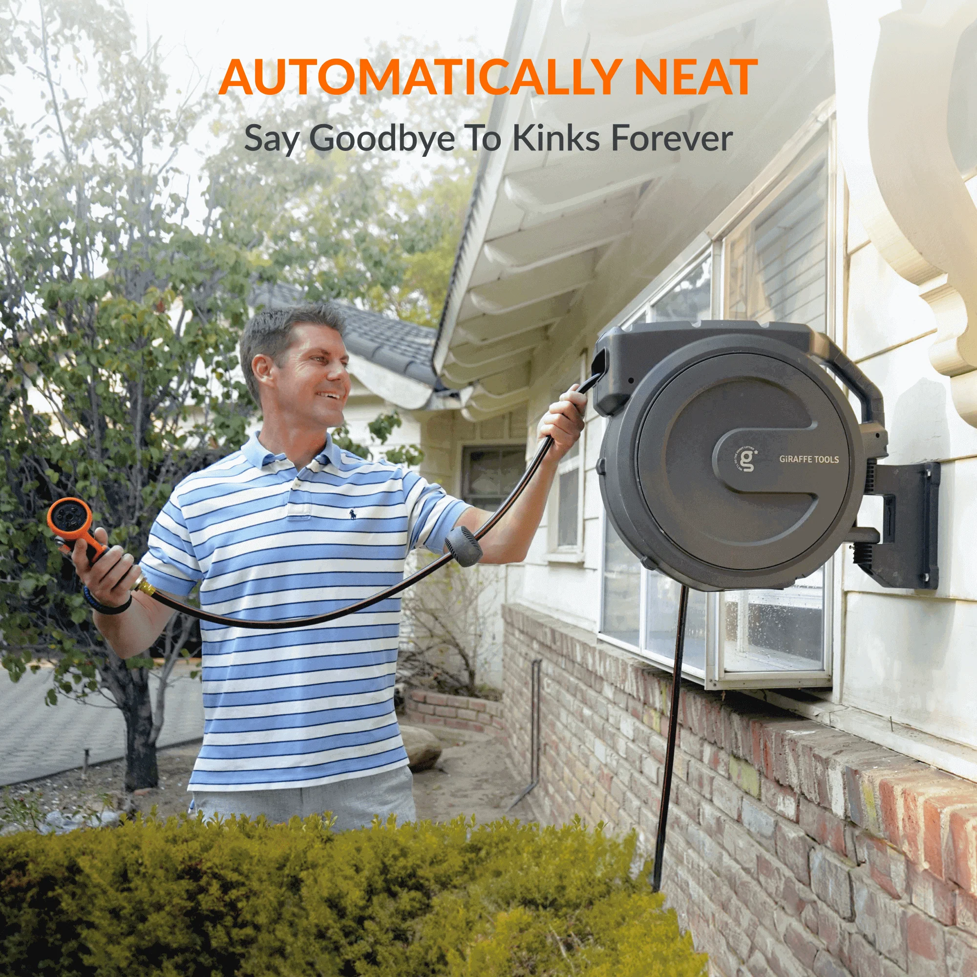 Retractable Garden Hose Reel-5/8 in-115ft - Image 5