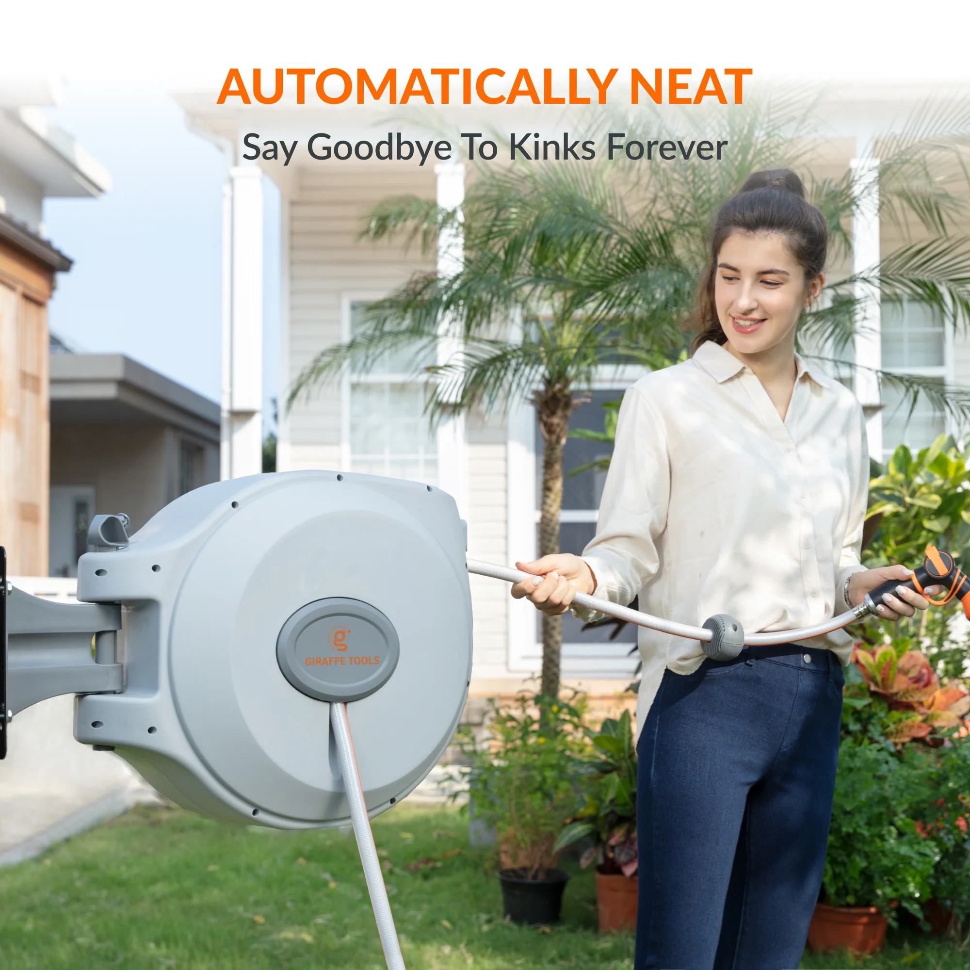Retractable Garden Hose Reel-5/8 in-65ft - Image 3