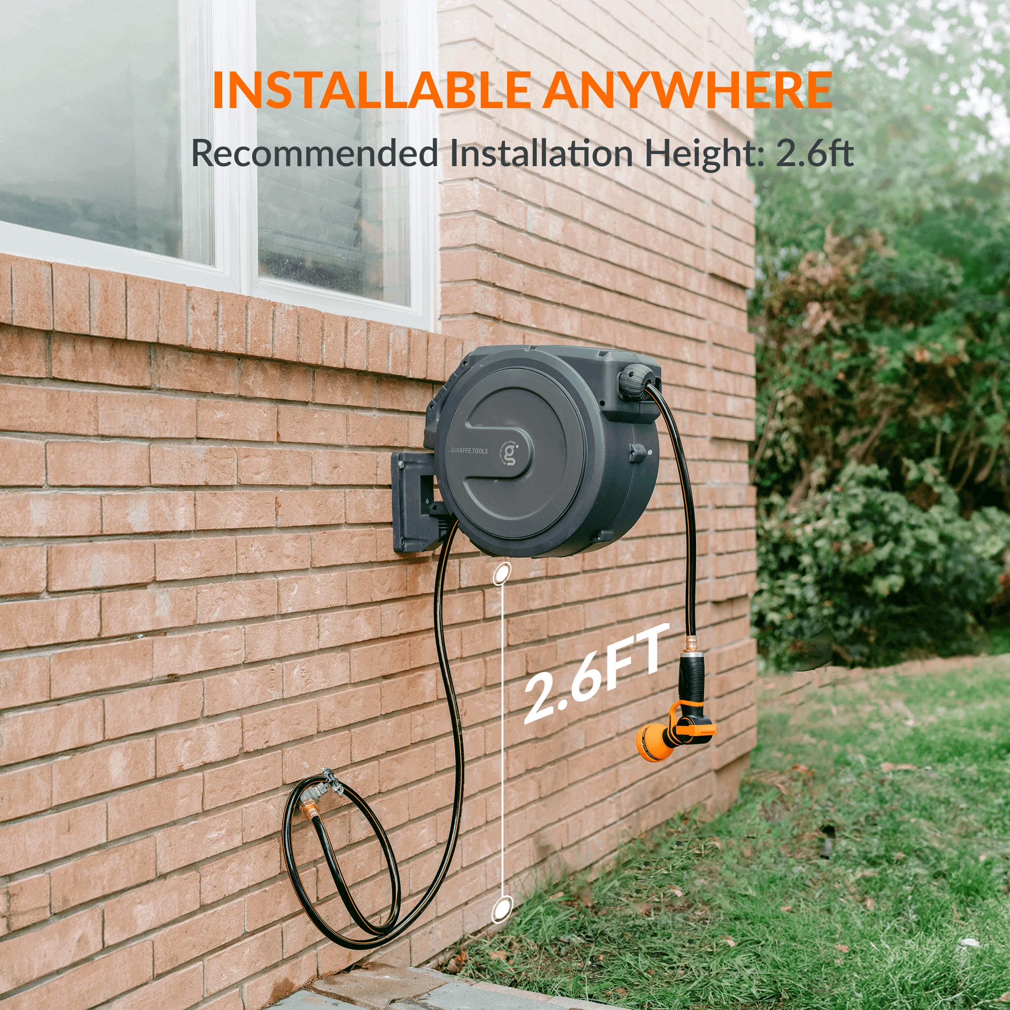 Retractable Garden Hose Reel-5/8in-90ft - Image 9