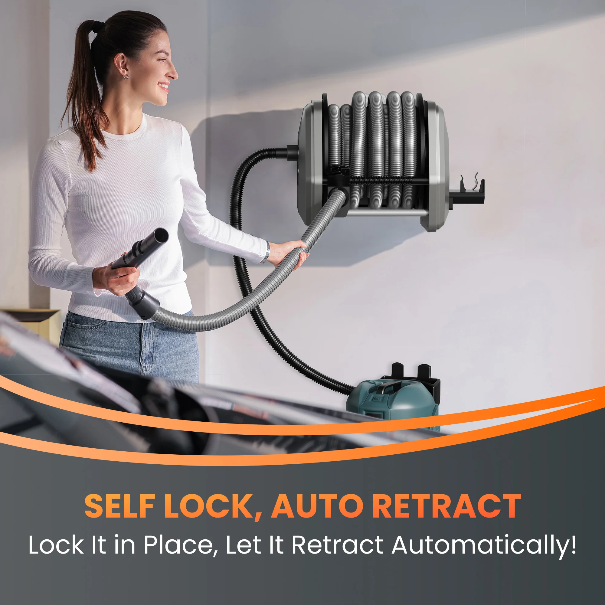 Retractable Vacuum Extension Hose Reel-1-1/4in-30ft - Image 6