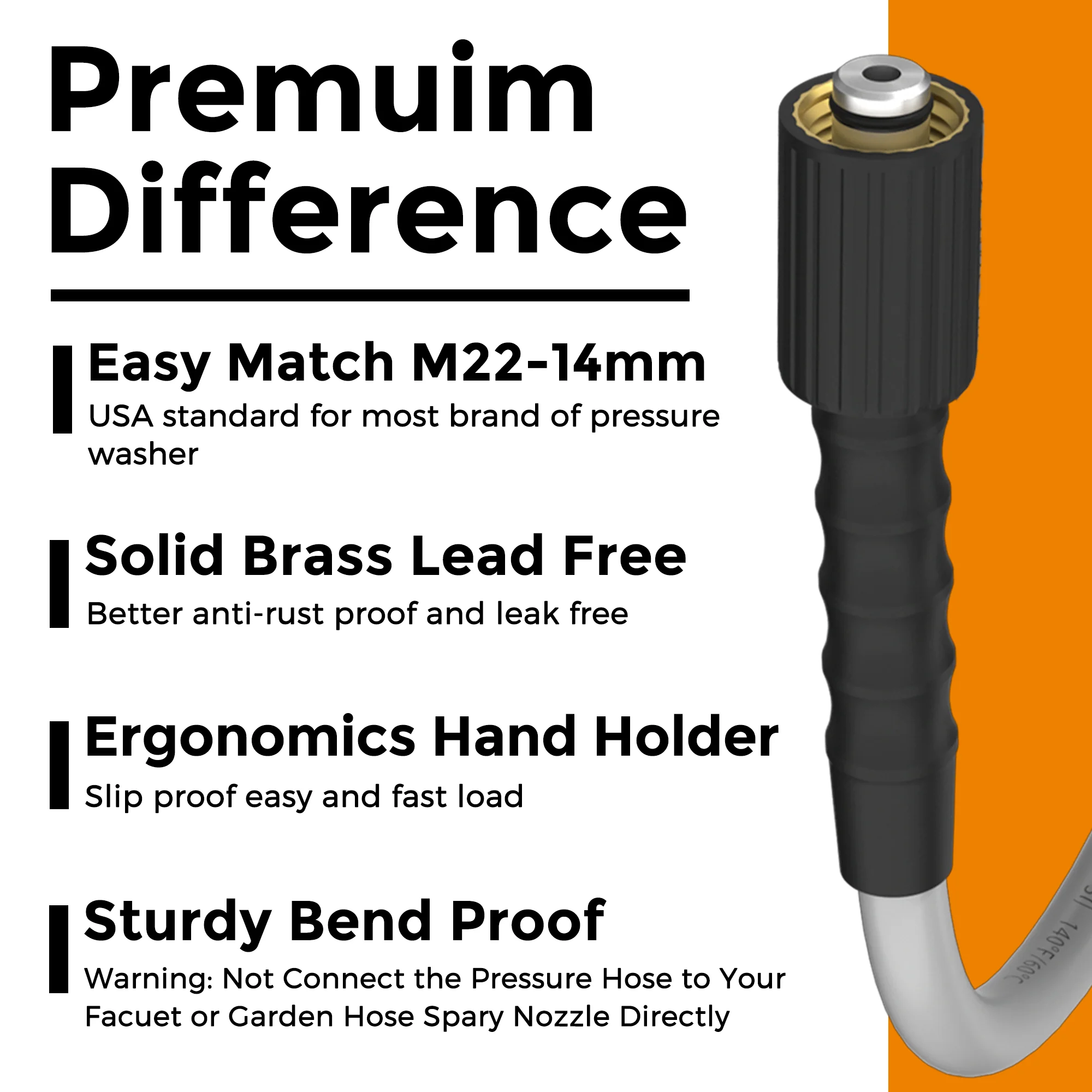 Super Flexible Power Washer Hose 25ft-100ft - Image 5